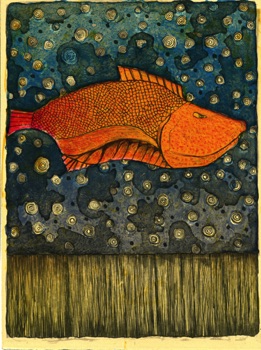 Les Animaux à Musée
Fishy Fish 
Lithograph
335mm x 250mm 2009